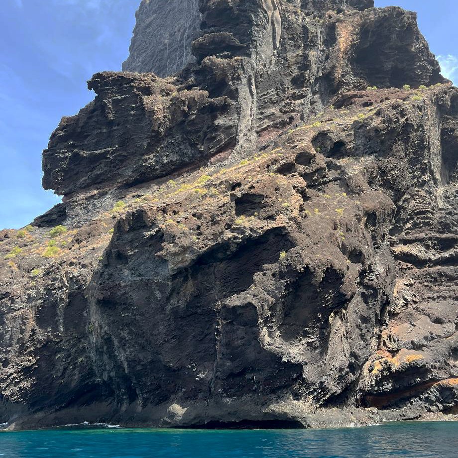 Massive rock in the sea