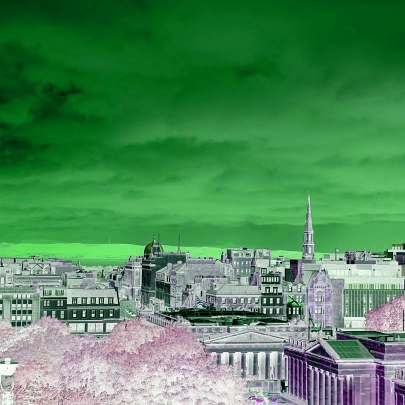 Toxic editing of a photo taken in Edinburgh