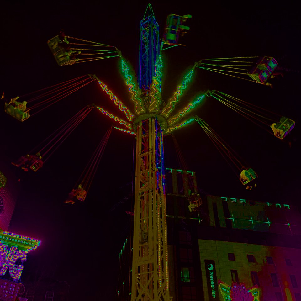 Toxic editing of a carousel taken in Edinburgh